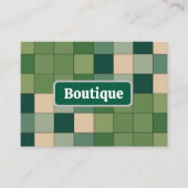 Groene Geruite Boetiek Visitekaartje (Voorkant)