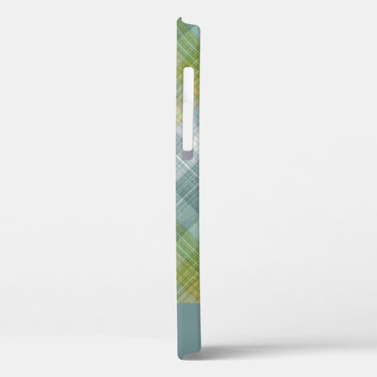 Groene geruite elegante script naam Case-Mate iPhone case (Achterkant / Links)
