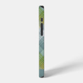 Groene geruite elegante script naam iPhone hoesje (Linkerkant)
