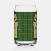 Groene geruite kerstfeestelijke patroon - blikvorm glas (Links)