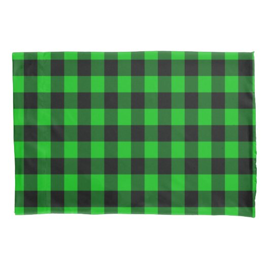 Groene geruite kussenhoes (Voorkant)