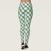 Groene geruite leggingen leggings (Achterkant)