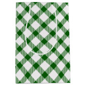 Groene geruite middelgrote cadeautas (Voorkant)