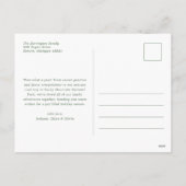 Groene geruite monogram foto kerst feestdagenkaart (Achterkant)