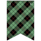 Groene geruite monogram golf thema afstudeerfeest vlaggetjes (Eerste vlag)