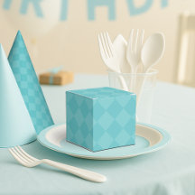 Groene geruite party favor doos