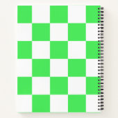 Groene geruite patroon achtergrond notitieboek (Achterkant)