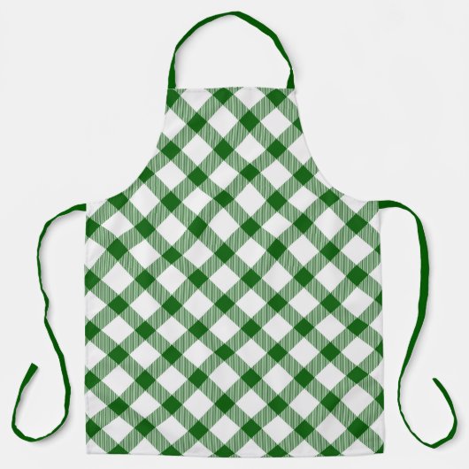 Groene geruite schort (Voorkant)