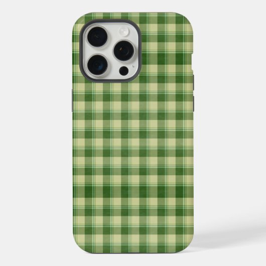Groene geruite St. Patrick's Day iPhone Hoesje (Achterkant)