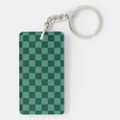 Groene geruite stijl sleutelhanger (achterkant)