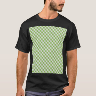 Groene geruite stof: close-up textuur. t-shirt
