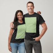 Groene geruite stof: close-up textuur. t-shirt (Unisex)