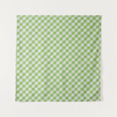 Groene geruite stof: close-up textuur. wandkleed (Voorkant (horizontaal))