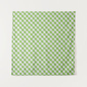 Groene geruite stof: close-up textuur. wandkleed (Voorkant)