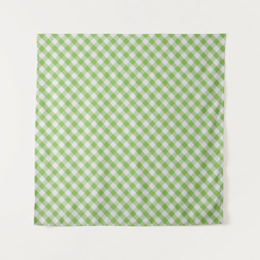 Groene geruite stof: close-up textuur. wandkleed (Voorkant)