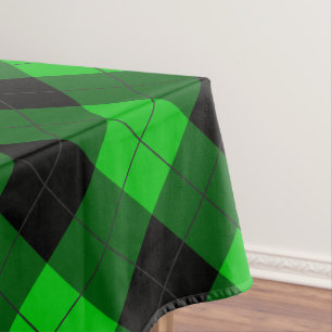 Groene geruite tafelkleed