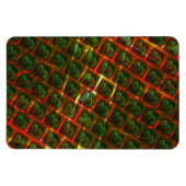 'Groene geschikte ogen', krassen of rood raster. Magneet (Horizontaal)