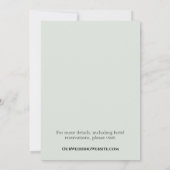 Groene geslaagde huwelijksuitnodigingen kaart (Achterkant)