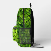 Groene geslepen glas look bedrukte rugzak (Rechts)