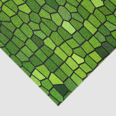Groene geslepen glas look  tissuepapier (Detail)