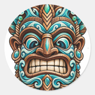 Groene Gesneden Guardian Tiki Sticker