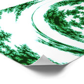 Groene Gespinste Draden Poster (Hoek)