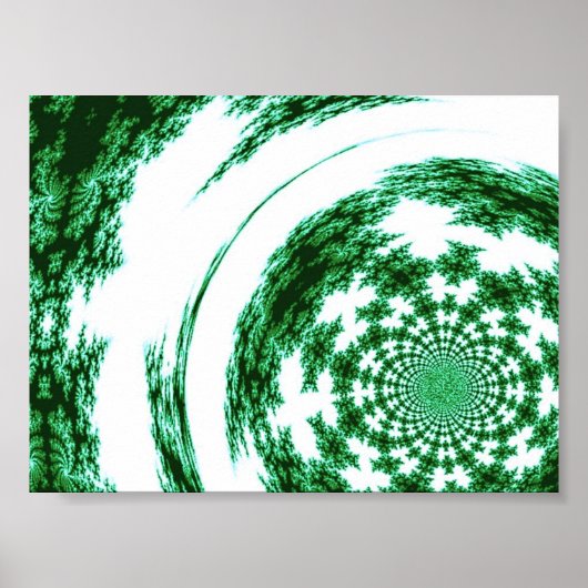 Groene Gespinste Draden Poster (Voorkant)