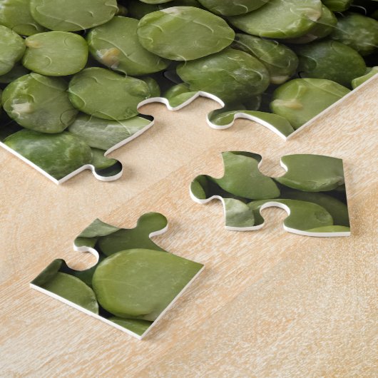 Groene gespleten erwt puzzel (Zijkant)