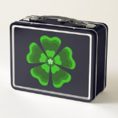 Groene gestileerde retro bloem (Achterkant)