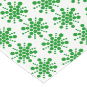 Groene gestippelde sterren op wit korte tafelloper (Hoek)