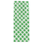 Groene gestippelde sterren op wit wijn cadeautas (Voorkant)