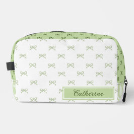 Groene gestreepte boogpatroon Coquette Cosmetica Toilettasje