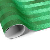 Groene gestreepte folie cadeaupapier (Rol Hoek)