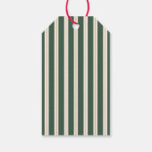 Groene gestreepte kerstcadeaukaartjes cadeaulabel (Achterkant)