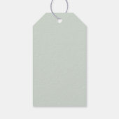Groene gestreepte kerstfoto cadeaulabel (Achterkant)