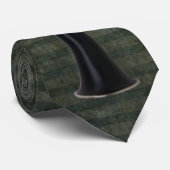 Groene gestreepte klapklare klarinet stropdas (Opgerold)