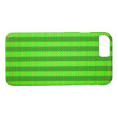 Groene gestreepte koolstofvezel gepatterd Case-Mate iPhone case (Achterkant (Horizontaal))