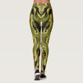 Groene gestreepte leger gestreepte leggings (Achterkant)