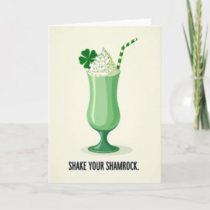 Groene gestreepte Shamrock Shake Kaart