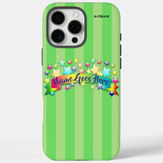 Groene gestreepte telefoonhoesje HAMbWG Case-Mate iPhone Case (Achterkant)