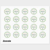 Groene gestreepte vintage deegroller bakkerij beda ronde sticker (Vel)