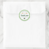 Groene gestreepte vintage deegroller bakkerij beda ronde sticker (Tas)