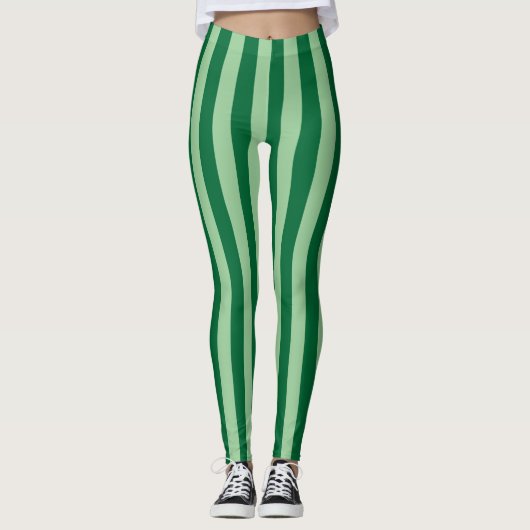 Groene gestripte Leggings (Voorkant)