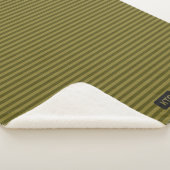 Groene gestripte Olijflook - Voeg initialen toe aa Sherpa Deken (3/4)