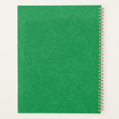 Groene gestructureerd oppervlak met wervelend patr planner (Achterkant)