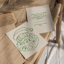 Groene Getekende Kerstman Vrolijk Kerstfeest Non-F