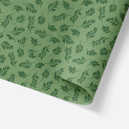 Groene getextureerde botanische bladeren tissuepapier