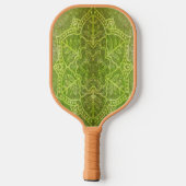 Groene getextureerde mandala flower pickleball pad pickleball paddle (Achterkant)