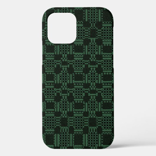 Groene getextureerde vierkantspatroon Hoesje-Mate Case-Mate iPhone Case (Achterkant)