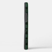 Groene getextureerde vierkantspatroon Hoesje-Mate Case-Mate iPhone Case (Achterkant / Rechts)